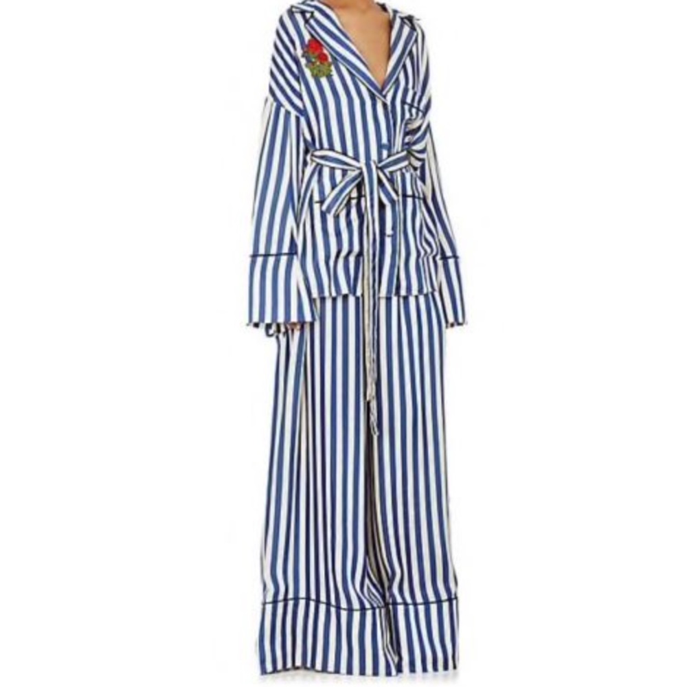 OFF-WHITE/ Virgil Abloh Striped Pajama-Style Set